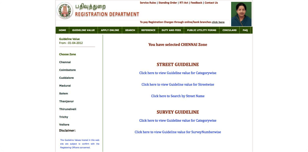 market value of land in Dindigul